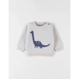 Pull En Tricot Dino Beige