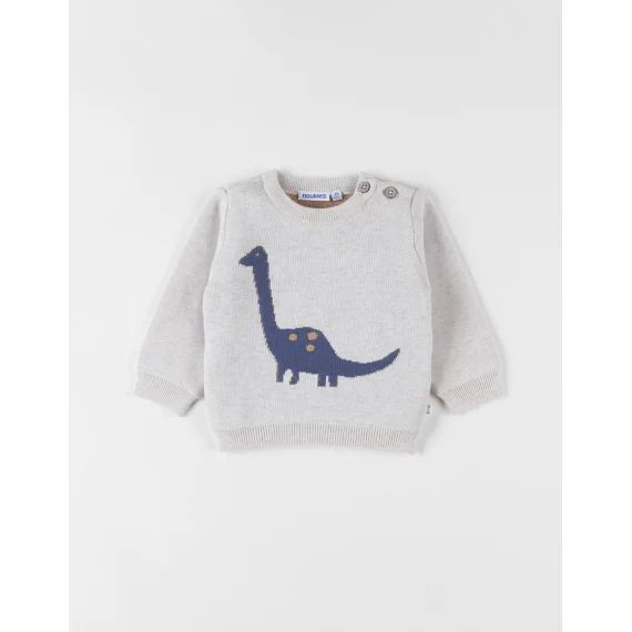 Pull En Tricot Dino Beige