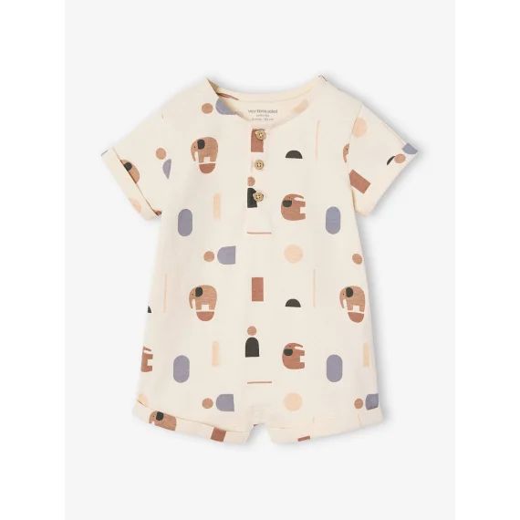 Combishort imprimé bébé vanille