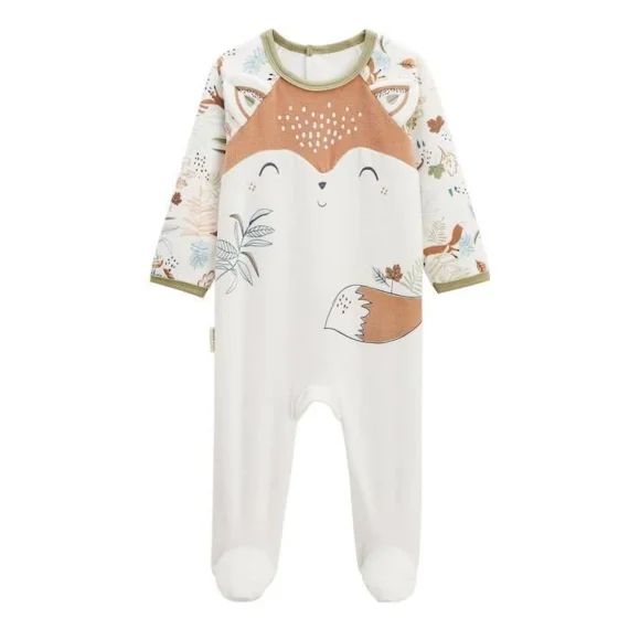 Pyjama bébé en velours Montreal blanc