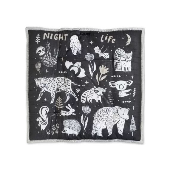 Tapis de jeu réversible faune et flore (100 x 100 cm)