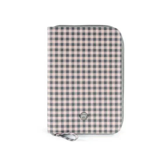Protège carnet de santé Together Vichy rose et gris