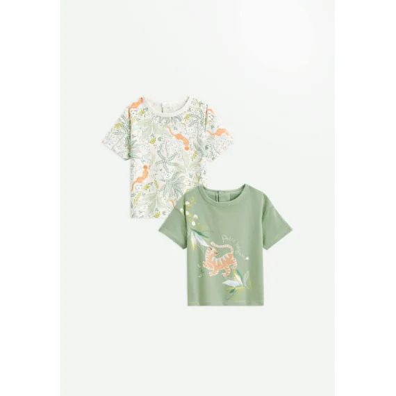 Lot De 2 T-shirts Enfant Kanha Vert