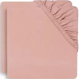 Lot de 2 draps housses bois de rose (60 x 120 cm)