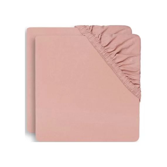 Lot de 2 draps housses bois de rose (60 x 120 cm)