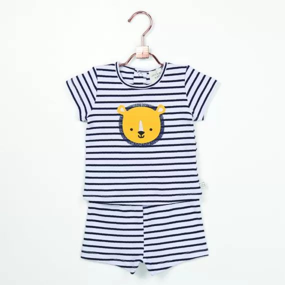 Pyjama 2 pièces coton Garçon Bleu