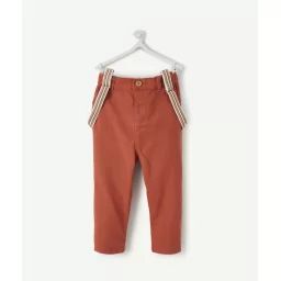 Le pantalon sarouel à bretelles rouille –  – Soldes