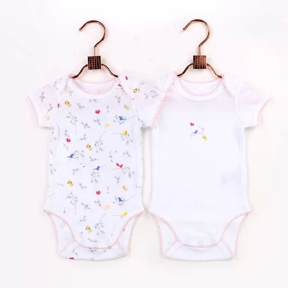 Lot de 2 bodys Fille Blanc