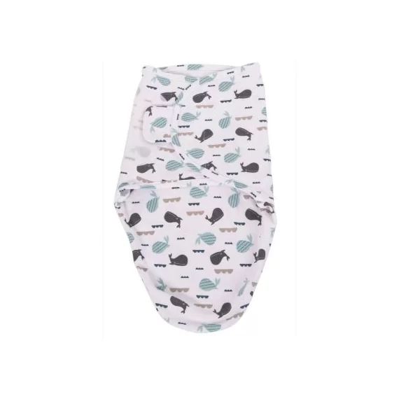 Couverture d’emmaillotage Baleines (0-4 mois)