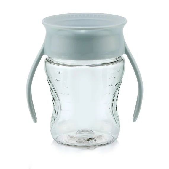 Tasse D&rsquo;apprentissage Bébé – Gobelet Innovant 360° Vert De Gris
