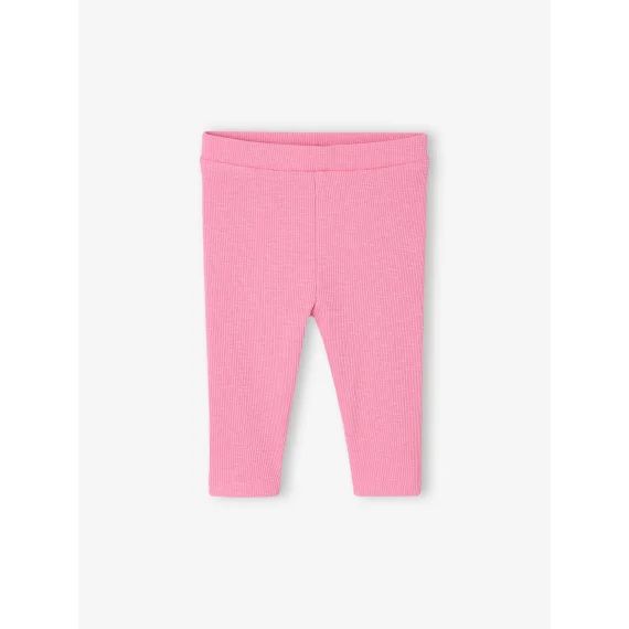 Legging bébé en côtes rose bonbon