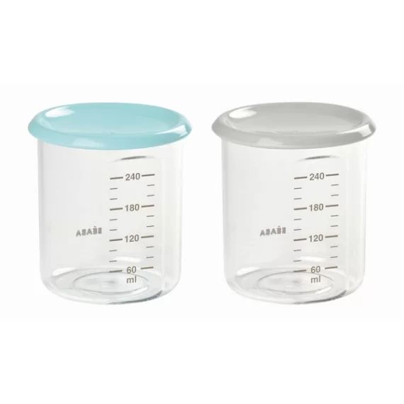 Coffret 2 Maxi Portion Béaba – Light Blue/Grey