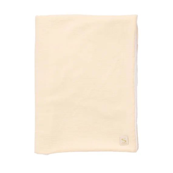 Couverture Bébé En Gaze De Coton Et Polaire Beige