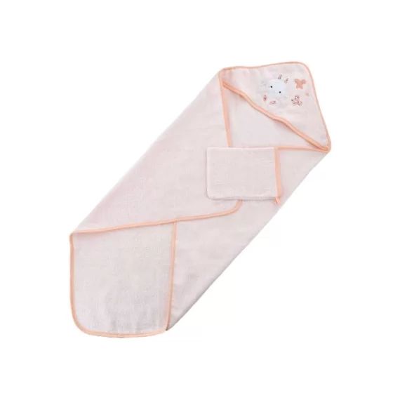 Cape de bain et gant Lapinou