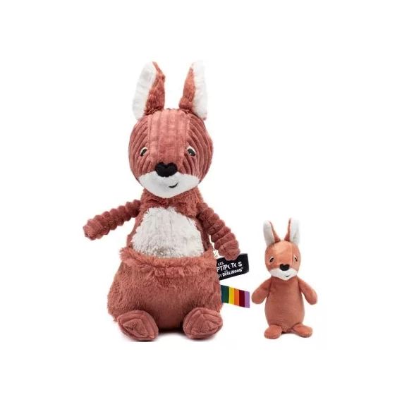 Peluche Les Ptipotos Kangourou rouille (33 cm)