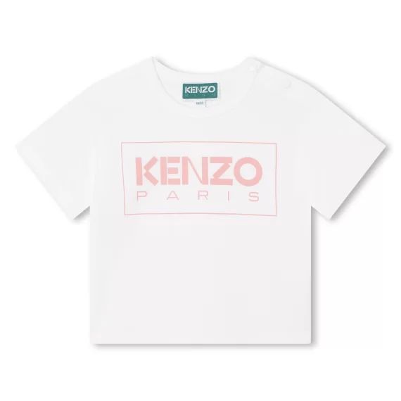 T-shirt avec imprimé logo Fille Blanc