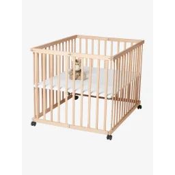 Parc en bois pliant VERTBAUDET naturel