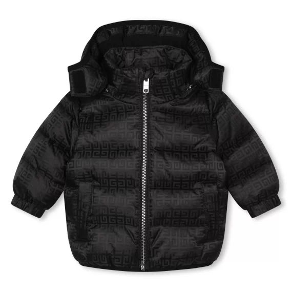 Doudoune à capuche amovible Garçon Noir