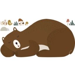 Sticker ours Forest Happiness (86 x 45 cm)