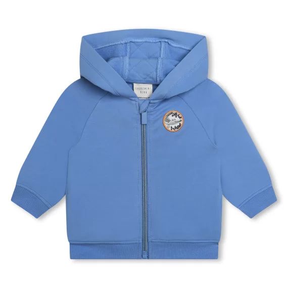 Sweat-shirt zippé en molleton Garçon Bleu
