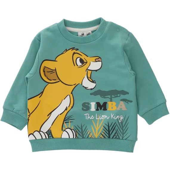 Sweat Disney Simba Roi Lion Vert D&rsquo;eau