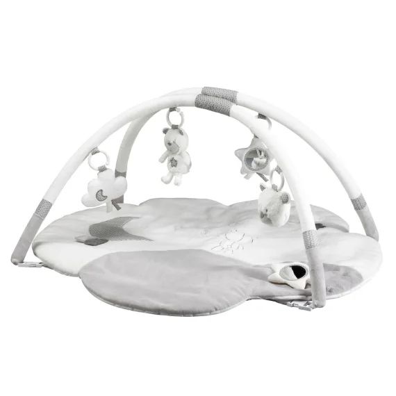 Tapis D&rsquo;éveil Nuage Avec Arches En Polyester Blanc