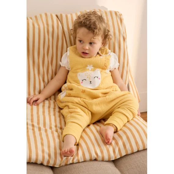 Turbulette Tog 2 En Gaze De Coton Avec Pieds Retroussables Ciao Milano Jaune