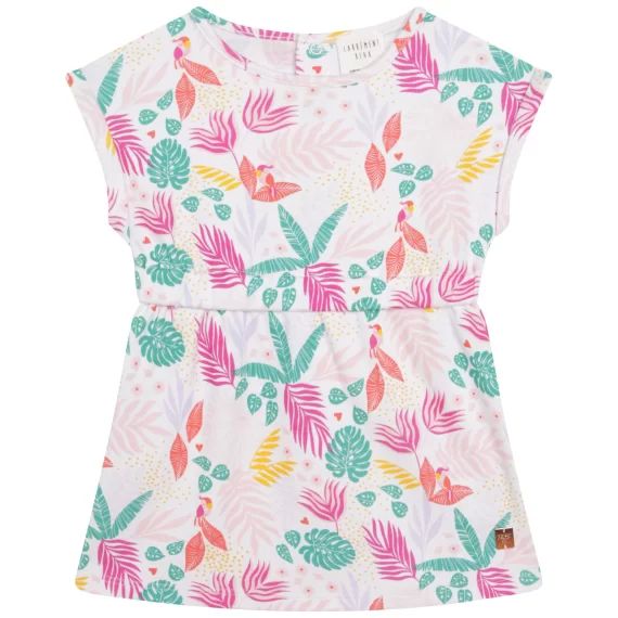 Robe motif tropical Fille Blanc