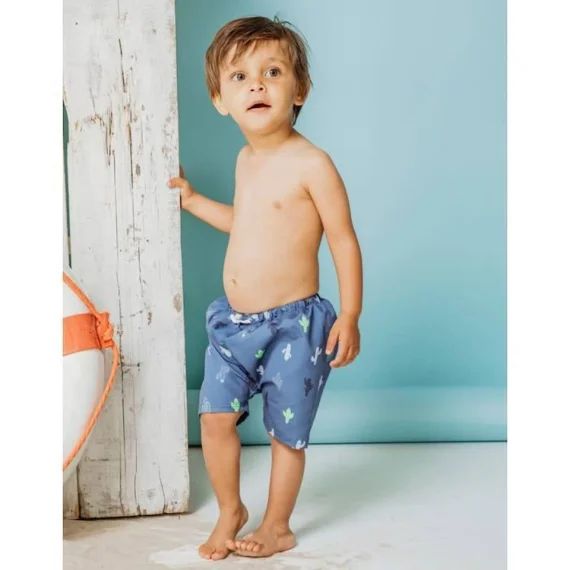 Short De Bain Double Protection Bleu