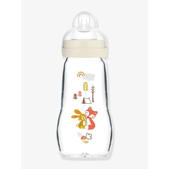 Biberon verre 260 ml MAM Feel Good débit 2 beige