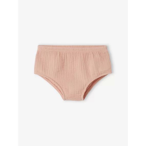 Cache couche bébé en gaze de coton rose poudré