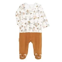 Pyjama bébé en velours Benghali blanc