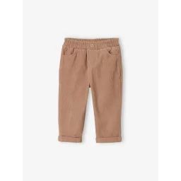 Pantalon bébé en velours côtelé taupe