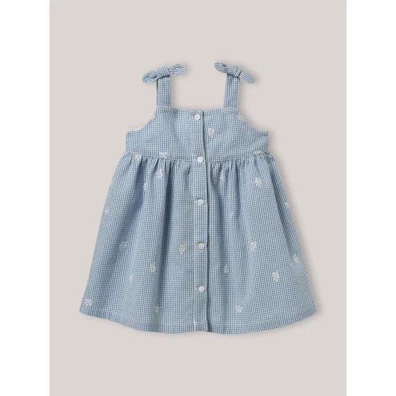 Robe Vichy Brodée Vichy Bleu