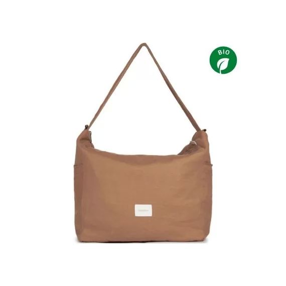 Sac à poussette Lin français noisette