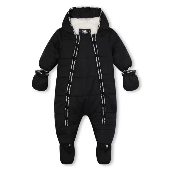 Combi-pilote avec moufles Garçon Noir