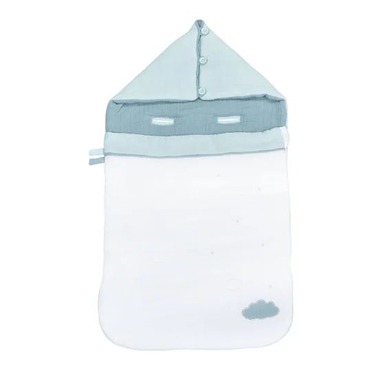 Nid D&rsquo;ange En Coton Blanc/bleu