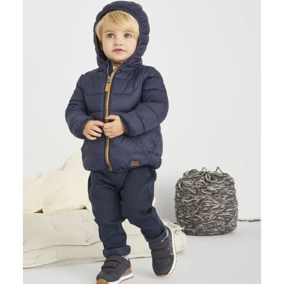 Doudoune bleu marine en rembourrage recyclé bébé garçon