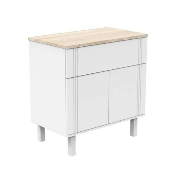 Commode 1 tiroir et 2 portes – Eleonore Blanc blanc
