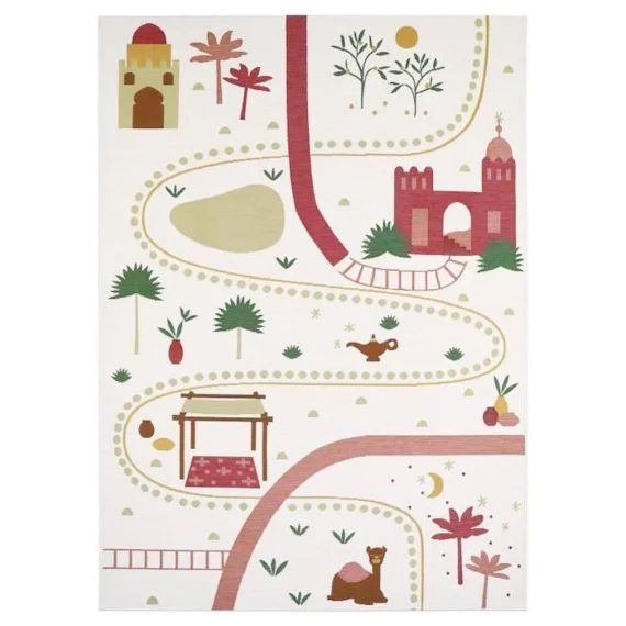 Tapis Enfant Little Marrakech Polypropylène Multi 123×180 – Nattiot Multicolore