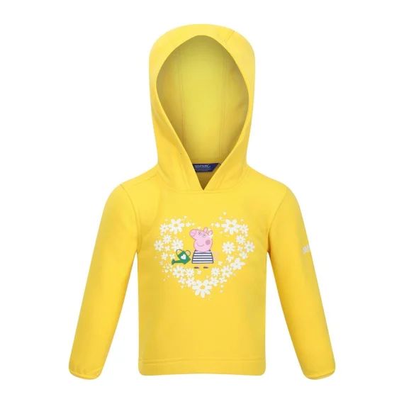 Sweat À Capuche Polyester Peppa Pig Jaune Vif