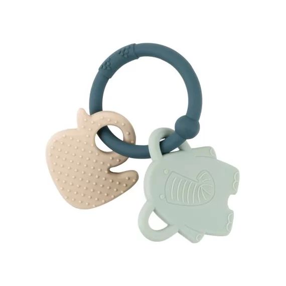 Anneau de dentition en silicone canard vert