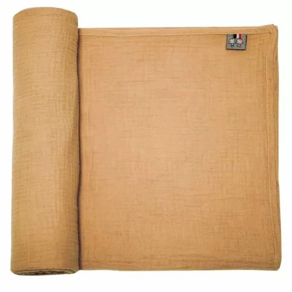 Maxi lange en gaze de coton – SEVIRA KIDS – Jeanne – Mixte – Marron – 120×120 cm marron
