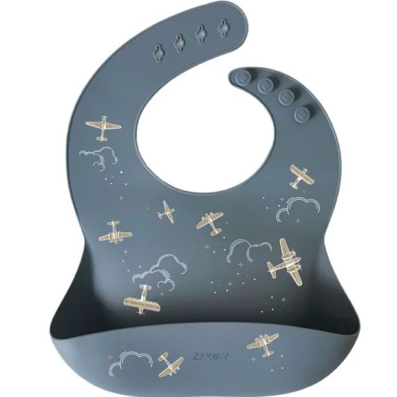 Bavoir en silicone à poche Aviateur