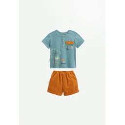 Ensemble Bébé T-shirt Et Short Mangrove Bleu