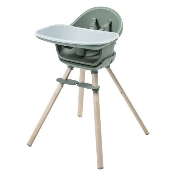 Maxi-cosi Moa Chaise Haute Bébé Évolutive 8 En 1, Chaise Haute/réhausseur/tabouret/bureau, De 6 Mois À 5 Ans, Beyond Green2 Eco Vert