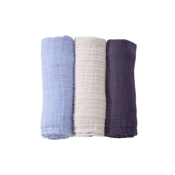 3 Langes Bleu Pastel Bleu
