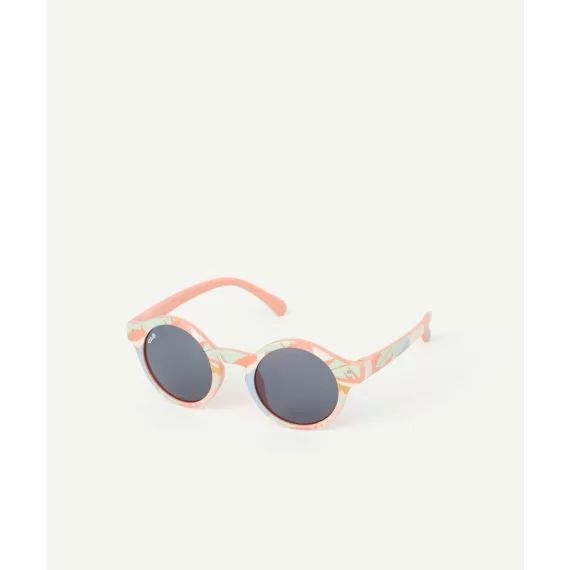Lunettes de soleil rondes roses imprimées fleuries bébé fille –  – Soldes
