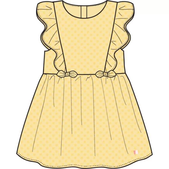 Robe en broderie anglaise Fille Jaune