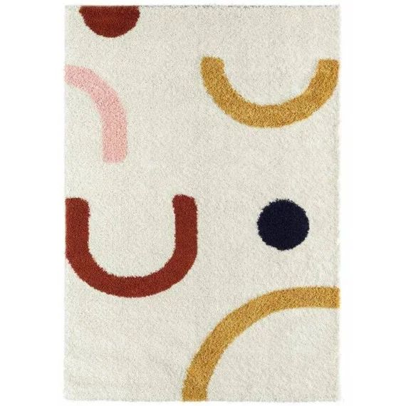 Tapis Chambre Enfant – Aquarelle Multicolore – Multicolore – 80 X 140 Cm – Nazar Rugs Blanc